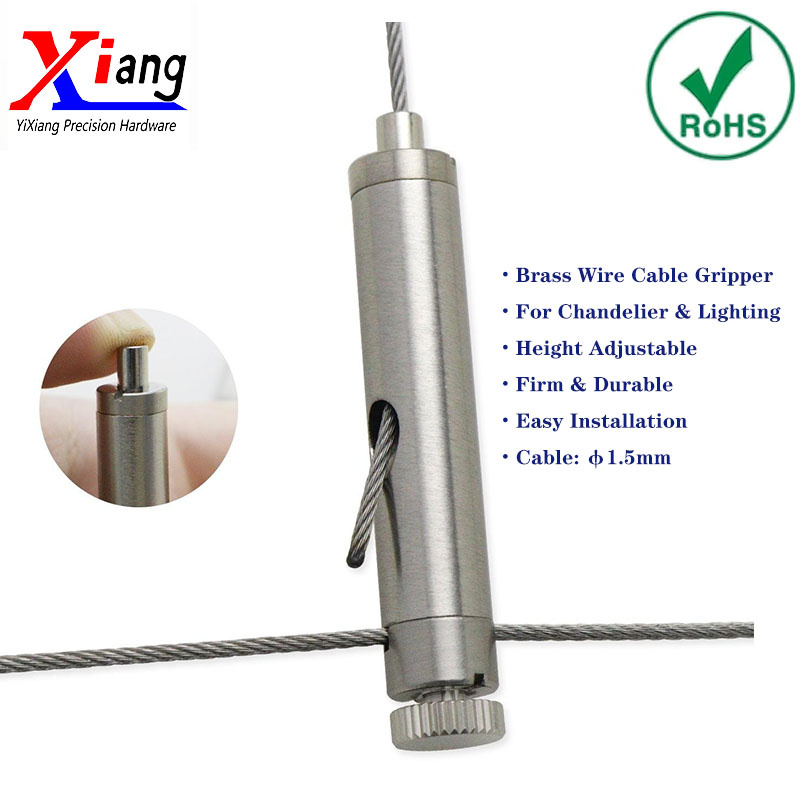 Yixiang Lighting Hardware Accessories Self-Locking Adjustable Stainless Steel Cable Gripper