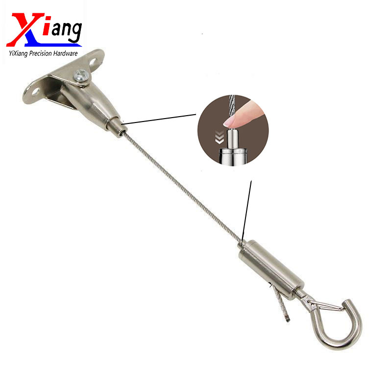 Removable Cable Gripper with Hook Suspension Kit for Hanging Paintings