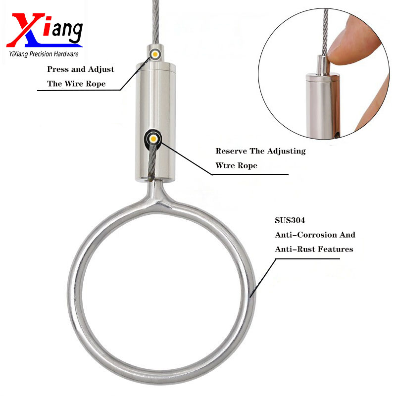 Tool-Free Adjustable Clip Ring Cable Grippers for Wire Rope Applications1.50mm~2.0mm