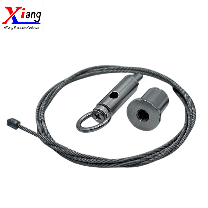 Contemporary Brass Track and Steel Track Lighting Suspension Kit