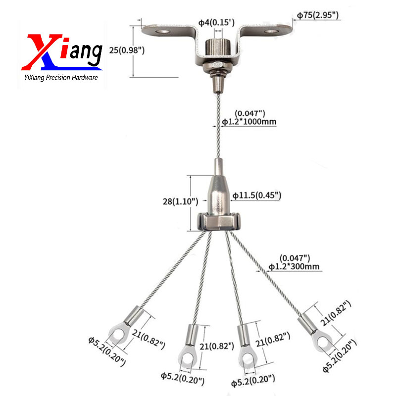 Yixiang Looping Cable Gripper Hanging Wire Rope Systems for fixed Hanging System Components