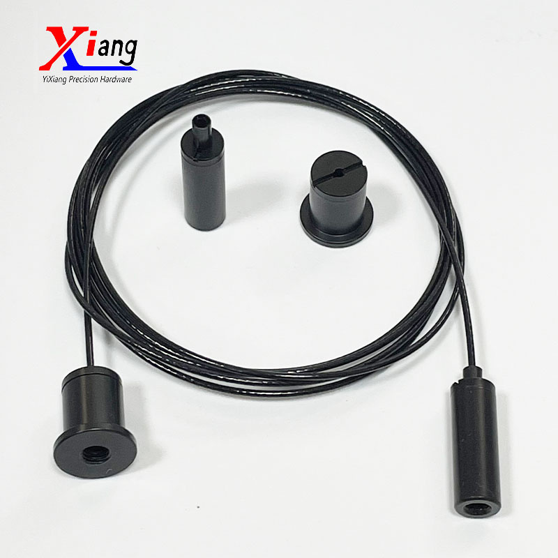 Yixiang Black Wire Rope Hanging Fittings black Cable Gripper Kit for Ceiling Light