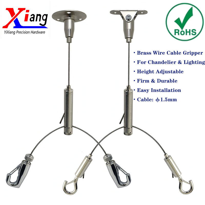 Yixiang Lighting Hardware Accessories Self-Locking Adjustable Stainless Steel Cable Gripper