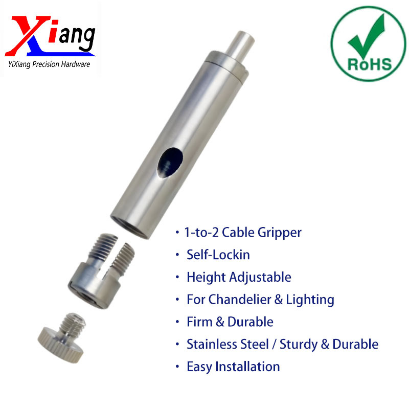 Yixiang Lighting Hardware Accessories Self-Locking Adjustable Stainless Steel Cable Gripper