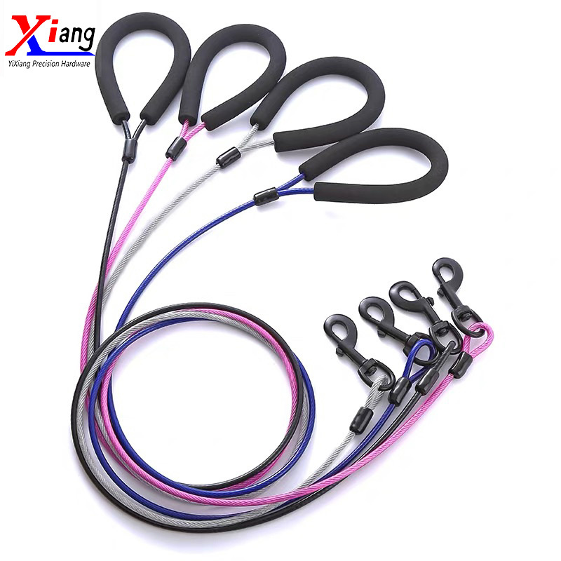 YiXiang Premium Bite-Resistant Dog Leash with Sturdy Multi-Color Steel Leash with Reliable Snap Hook