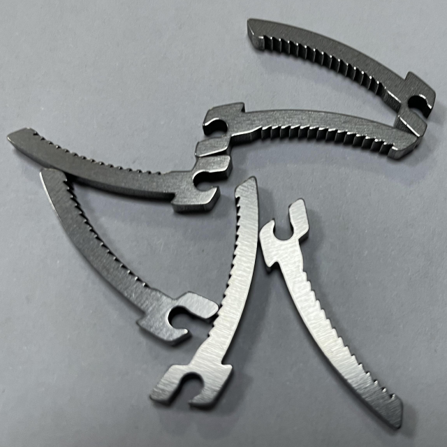 Laser cutting processing of hardware parts