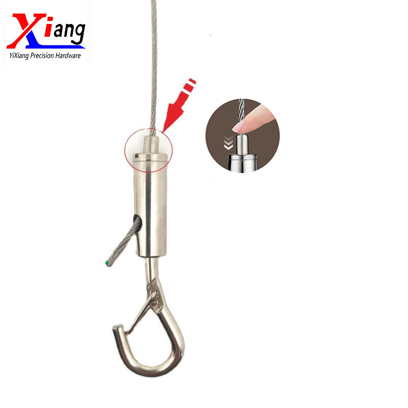 Removable Cable Gripper with Hook Suspension Kit for Hanging Paintings