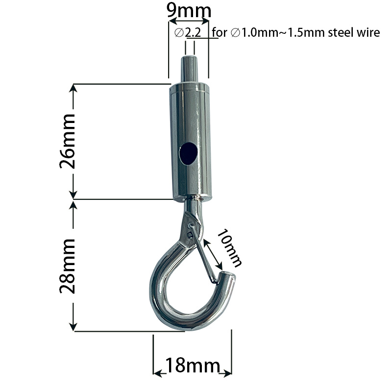 Wire Rope Billboards Cable Gripper Brass Cable Gripper with Durable Nickel-Plating for Mounting
