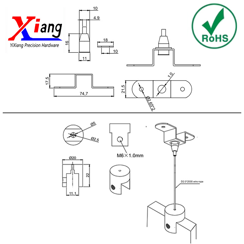 Yixiang Display Clamp for Acrylic Billboard Glass Sign Clothing Display Hanger