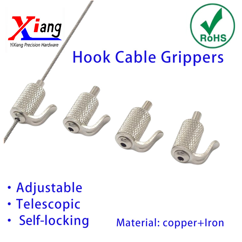 YiXiang Picture Hanging Hook Adjustable Steel Wire Cable Gripper Lighting Suspension Hardware