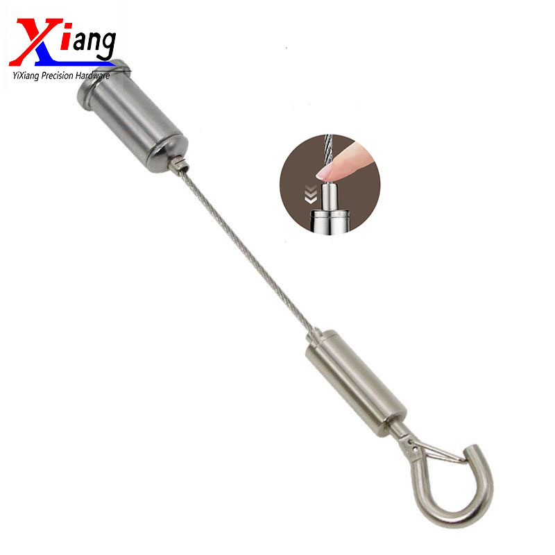 Removable Cable Gripper with Hook Suspension Kit for Hanging Paintings