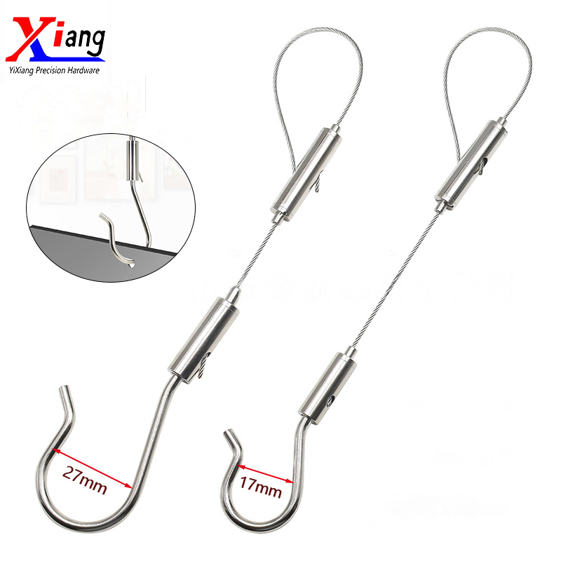 Yixiang Stainless Steel Hook Cable Gripper for Wire Rope Picture Hanging Kit
