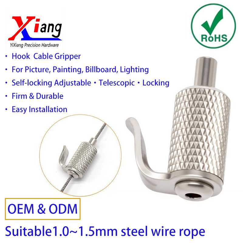 YiXiang Picture Hanging Hook Adjustable Steel Wire Cable Gripper Lighting Suspension Hardware