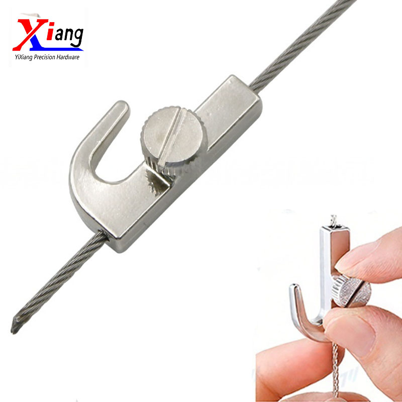Customized J Hook Side Screw Fits on 1.5 to 2mm Steel Wire Rope