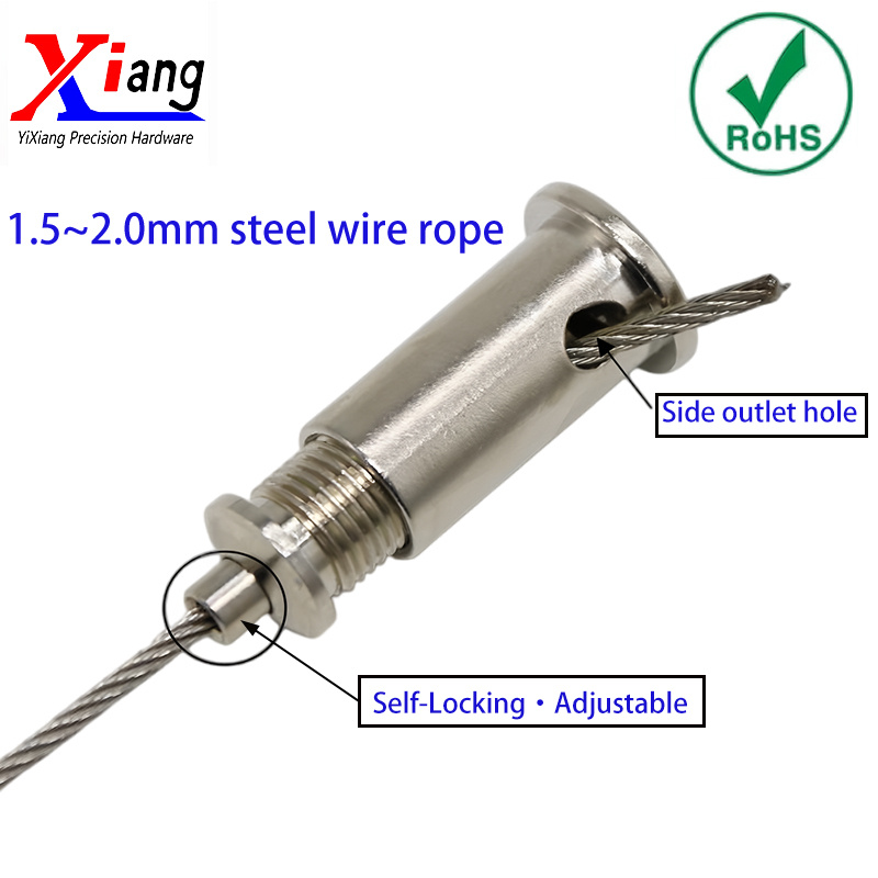 Yixiang Lighting Suspension Accessories Adjustable Brass Cable Gripper for Ceiling Lamp