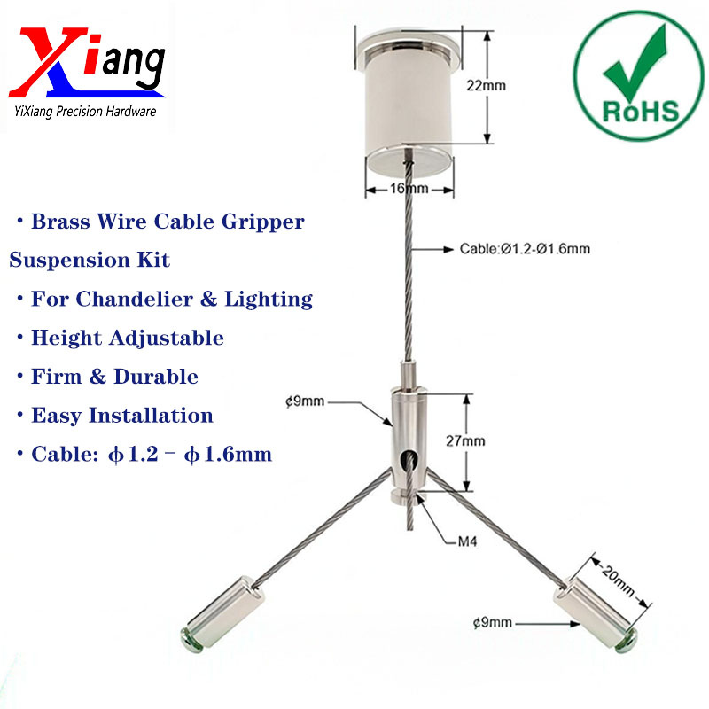 Yixiang Adjustable Brass Wire Cable Gripper Suspension Assembly