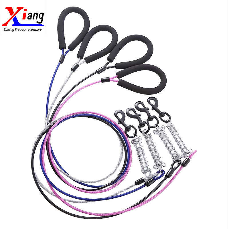 YiXiang Premium Bite-Resistant Dog Leash with Sturdy Multi-Color Steel Leash with Reliable Snap Hook