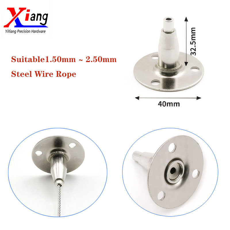 Adjustable Steel Wire Rope Dome Ceiling Light Fixture Gripper