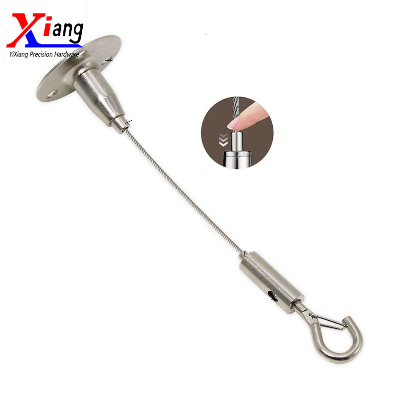 Removable Cable Gripper with Hook Suspension Kit for Hanging Paintings