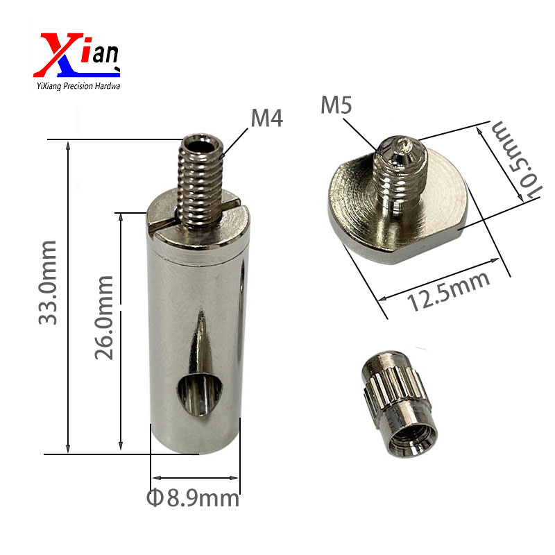 Yixiang Brass Nickel Plated Cable Gripper for Suspension Lighting