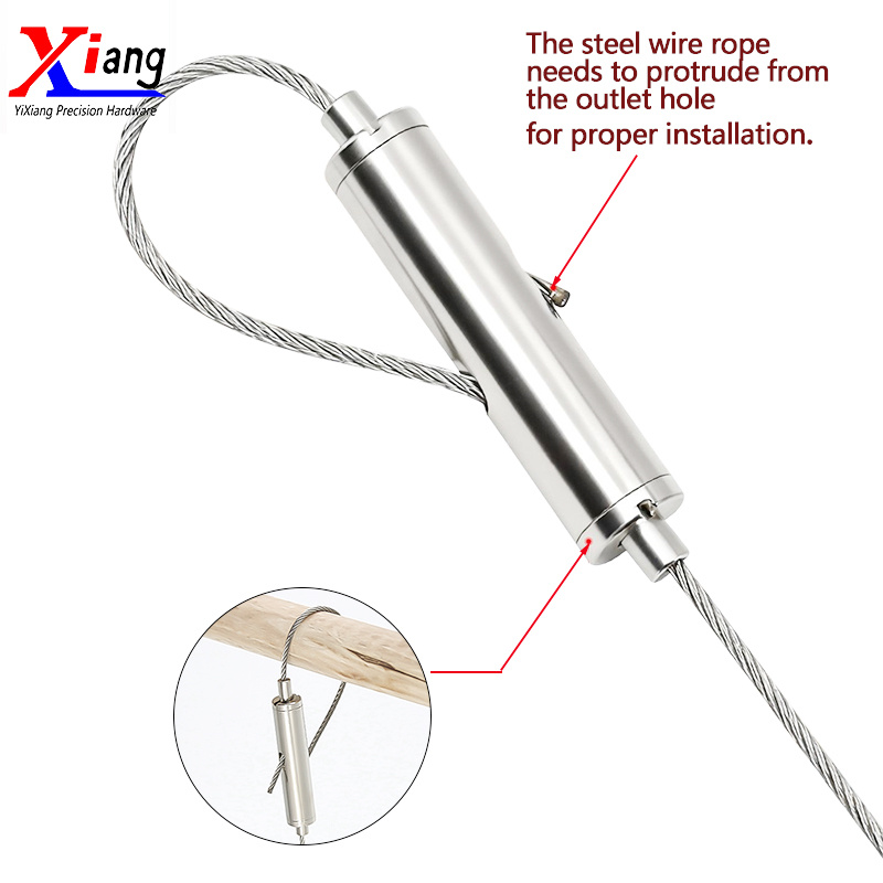 Yixiang Stainless Steel Hook Cable Gripper for Wire Rope Picture Hanging Kit