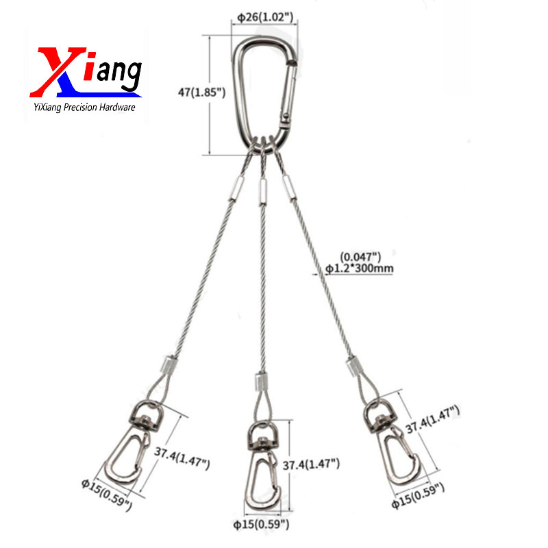 Suspension Rope Kits for Outdoor Use Safety Carabiner
