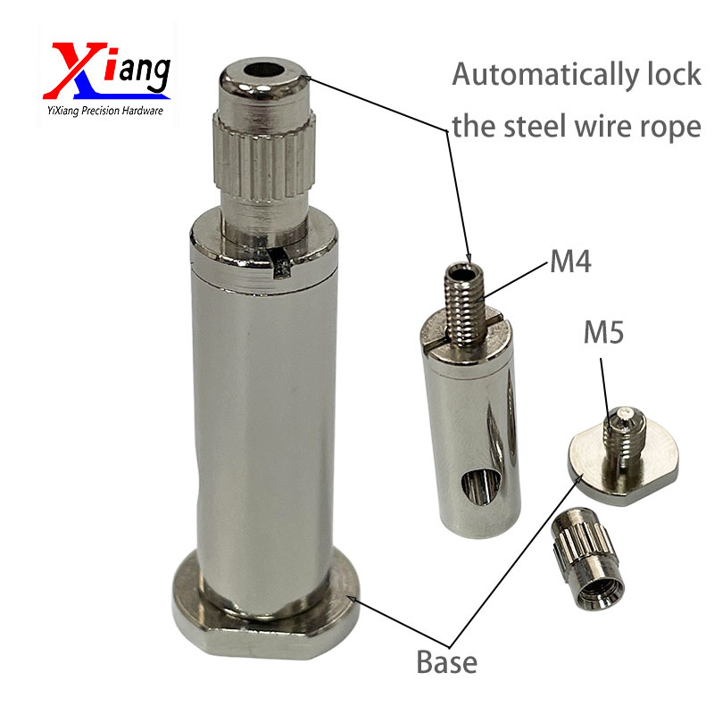 Yixiang Brass Nickel Plated Cable Gripper for Suspension Lighting