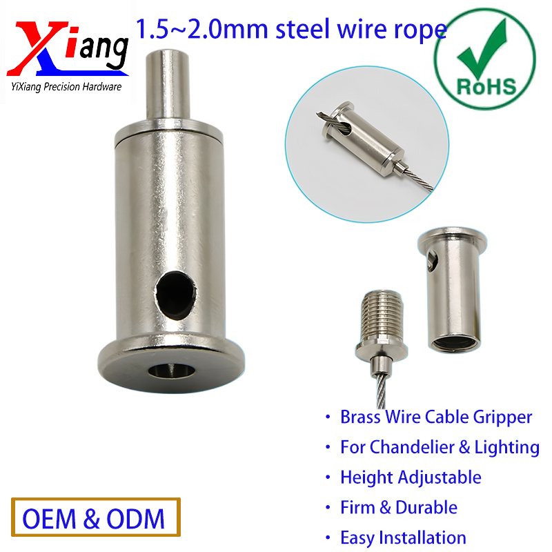Yixiang Lighting Suspension Accessories Adjustable Brass Cable Gripper for Ceiling Lamp
