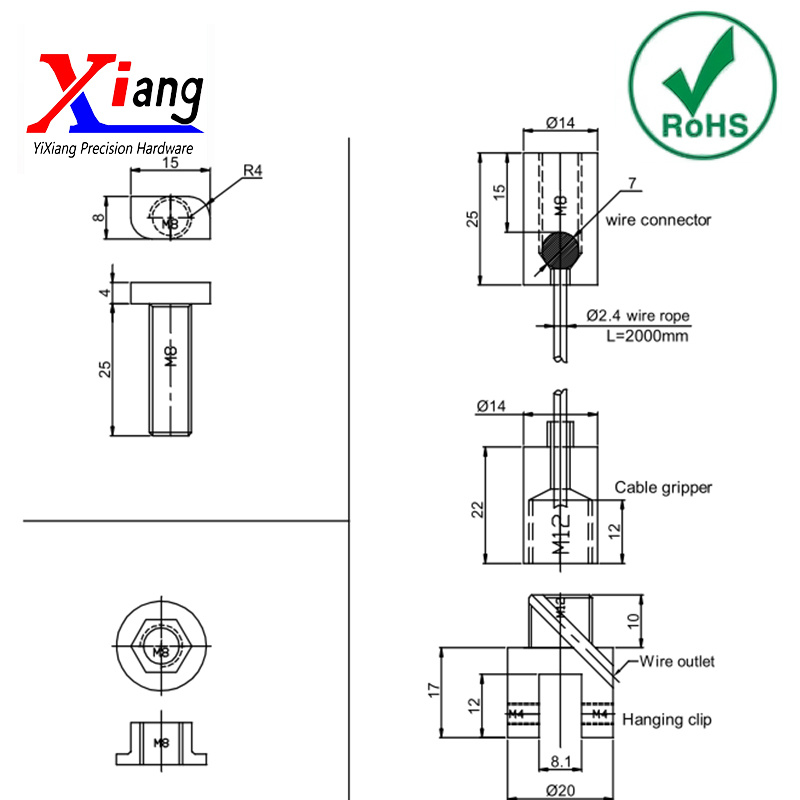 Yixiang Display Clamp for Acrylic Billboard Glass Sign Clothing Display Hanger