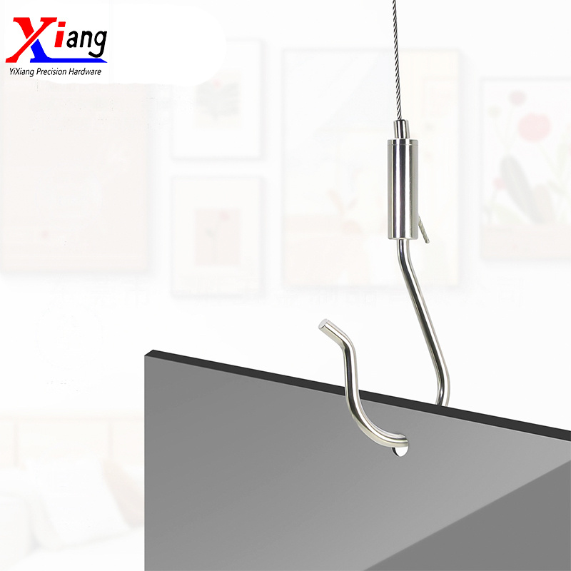 Yixiang Stainless Steel Hook Cable Gripper for Wire Rope Picture Hanging Kit
