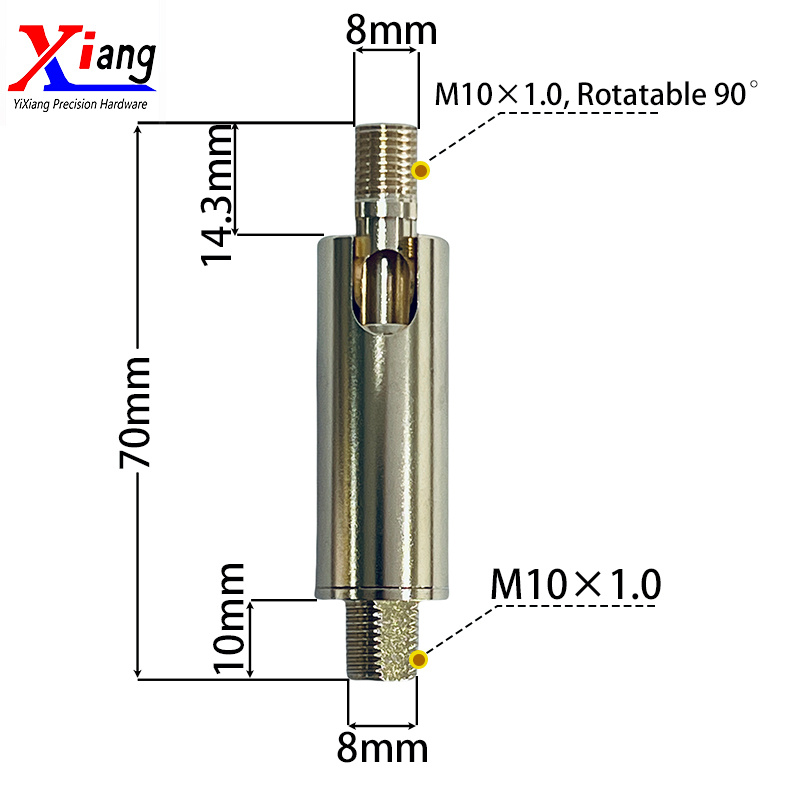 YiXiang 90 Degree Adjustable Brass Swivel Joint for Perfect 90° Lighting Angles