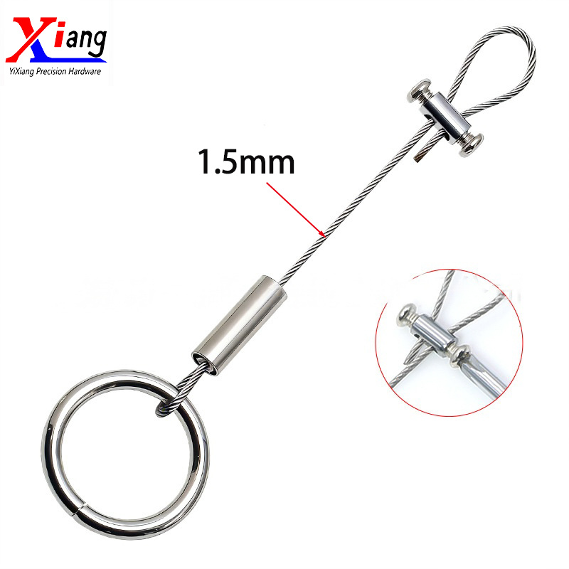Yixiang Wire Rope Ceiling Mounted Hanging for Clothes Store Display Rack with Screw Ring Clothesline