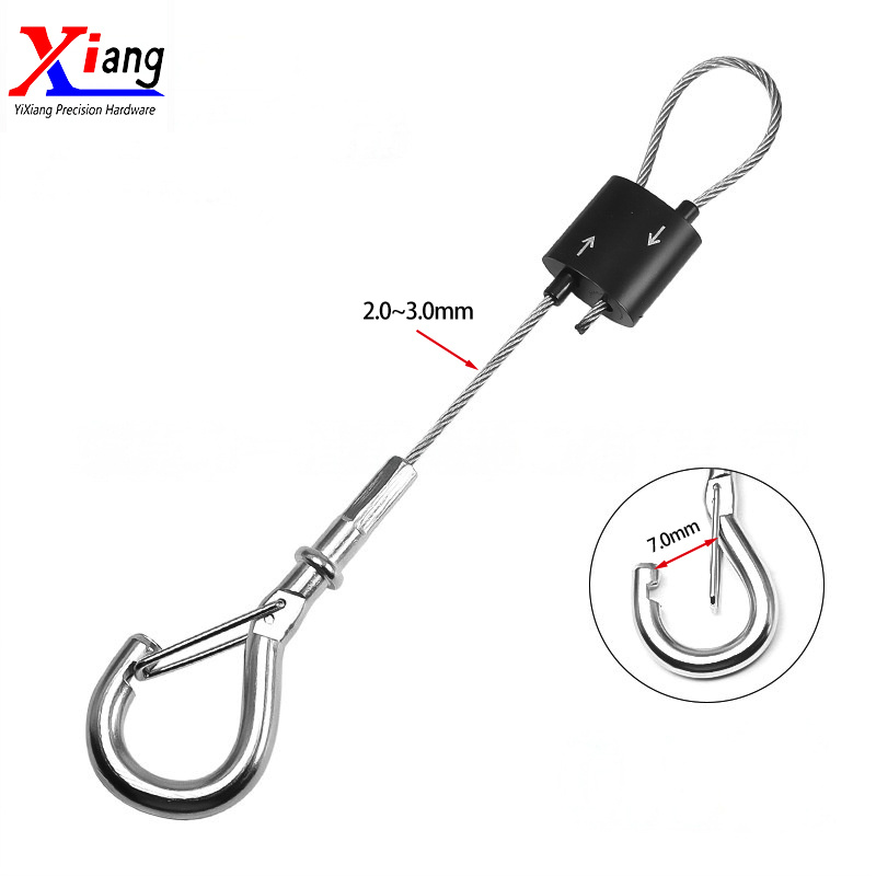Yixiang Two Way cable Glamp, Loop Cable Gripper Suspension Kit for Signage