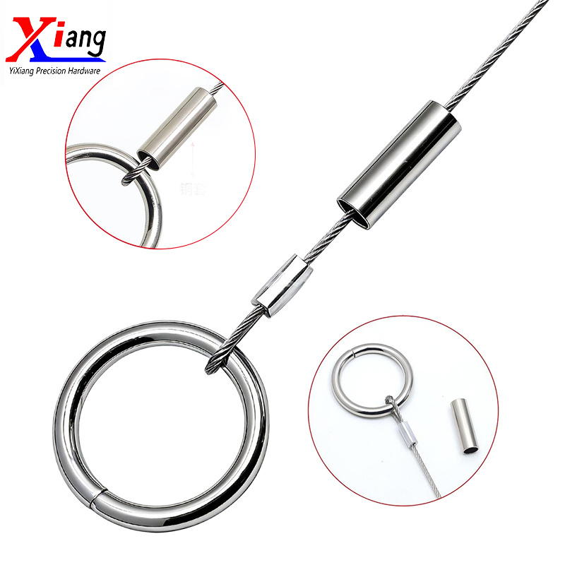 Yixiang Wire Rope Ceiling Mounted Hanging for Clothes Store Display Rack with Screw Ring Clothesline