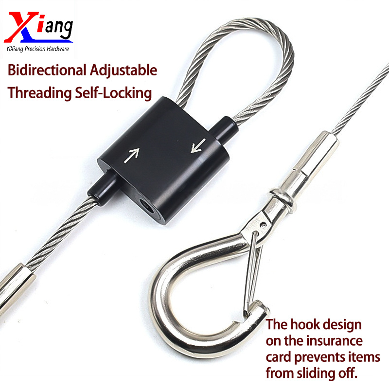Yixiang Two Way cable Glamp, Loop Cable Gripper Suspension Kit for Signage